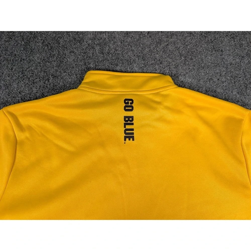 Michigan Wolverines 1/4 Zip Fleece Sweater Mens 2XL Yellow Colosseum GO BLUE NWT - Picture 7 of 7